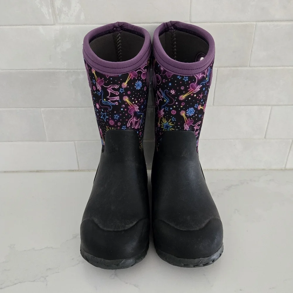 Bogs York Neon Unicorn Classic High Grasp Handles Waterproof Insulated Snow Boot - Picture 3 of 9